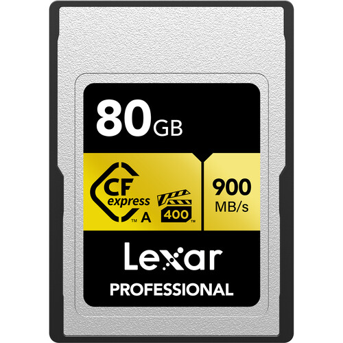 TARJETA CFEXPRESS 80 GB LEXAR TYPE A (900 MB/SG) GOLD SERIES LEXAR 