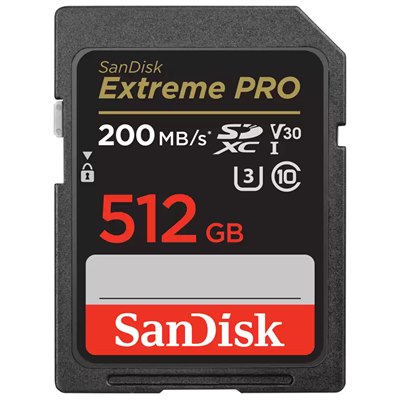 TARJETA SD 512 GB SANDISK EXTREME PRO SDXC (200 MB/SG) 4K UH